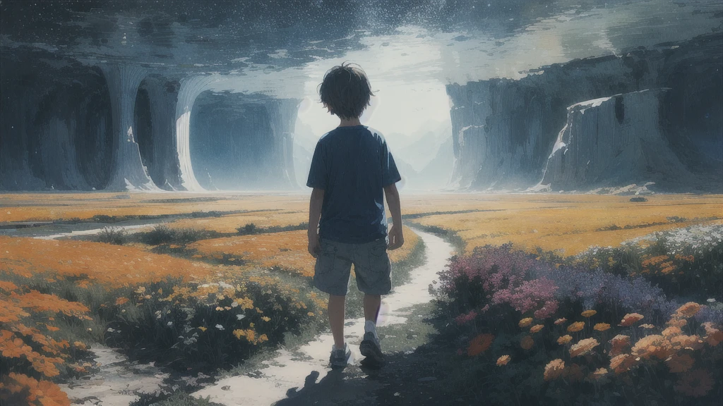 Summer vacation, Secret Base, Absurd, High resolution, Super detailed, (1 little boy:1.3),
Break Lomography, Analogue photography, Vibrant colors, Soft Focus, Light leakage, Dreamy atmosphere, Experimental charm, Nostalgic Charm BREAK Color Field Painting, large colored bands, abstract expressionism, Bold colors, Emotional impact, Atmospheric Depth, Minimalist Approach BREAK
, Space Exploration, Celestial Bodies, Astronomical phenomena, Scientific discoveries, otherworldly wonders