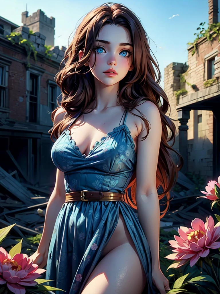Sadie Sink, In the Lavate Movie, by Valerian Volochik, Erotic, 1girl in, Blue_Eyes, Blurry, Blurry_Background, braid, Choker,Naked,Depth_In the_field, Dress, earrings, Eyelashes, hitornfreckles, hair_Over_Shoulder, Jewelry, Lips, long_hair, long_sleeves, up looking_で_viewer, Necklace, Pendants,barechested, Realistic, Single_braid, Solo, twin_Braids, The upper part of the body_Body,Happy,Chest exposed,