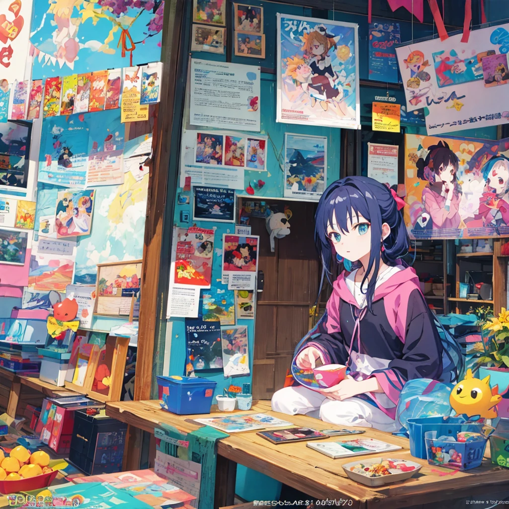 Various provinces of Thailand, in the morning, colorful anime cartoon, Feel entertained.