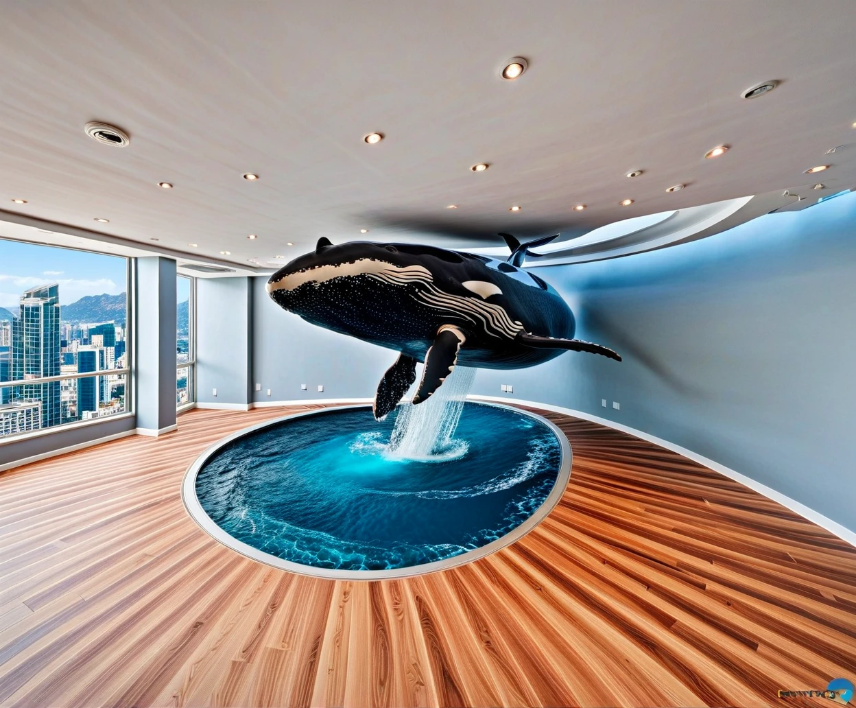 （0718）Today's challenge theme：Flying Whale/飞翔的鲸鱼/飛ぶクジラ