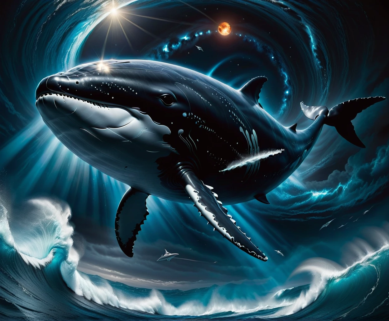 （0718）Today's challenge theme：Flying Whale/飞翔的鲸鱼/飛ぶクジラ