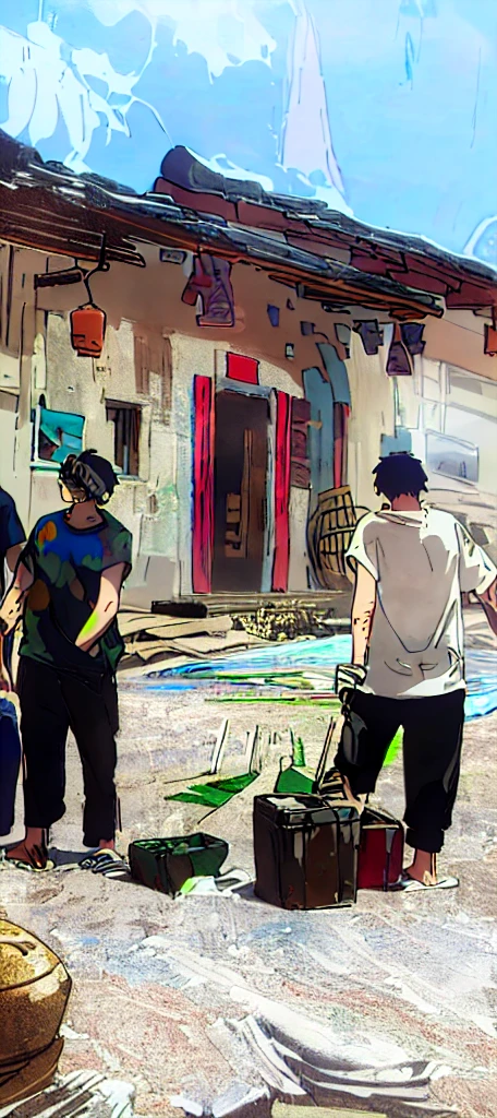 Create a painting based on the scenery in this photo，One Piece，Original Artwork，Ultra HD，masterpiece