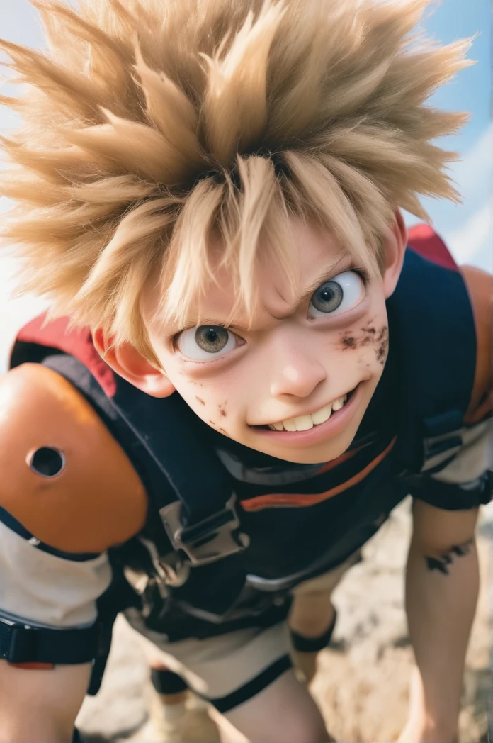 live-action、My Hero Academy、Kacchan、Bakugou、Around 20 years old、freckles