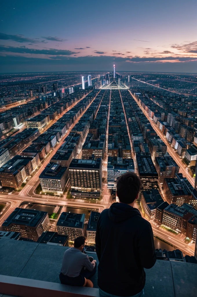 Create a video in the city view of night