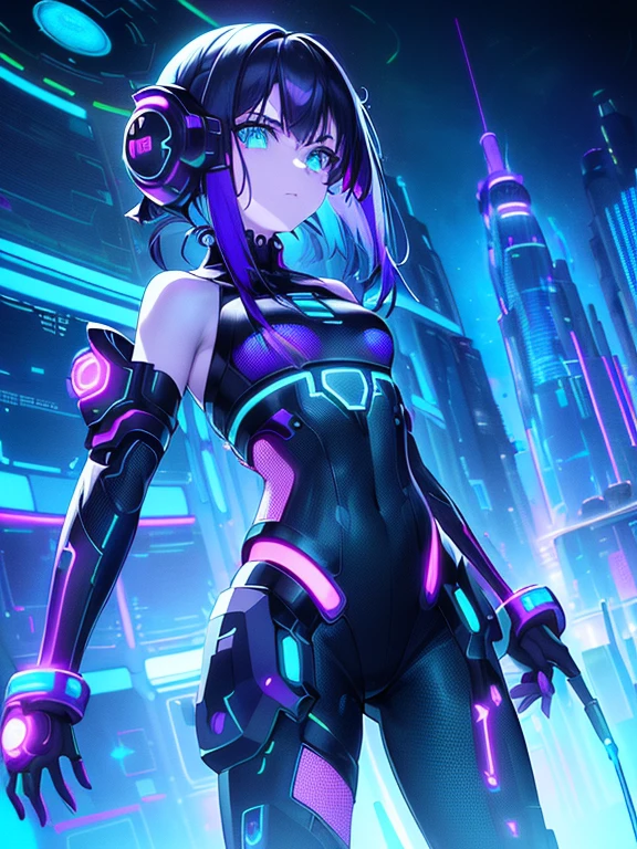 Neon cyberpunk beauty composing music.、(((Super detailed flat earth futuristic city)))、hermosa billie eilish、short purple hair、Detailed and complex(((space background)))、Comes with high-tech holographic projection and sophisticated architecture.、Nebula and black hole、(((Sid Mead、Shirou Masamune、Dylan Kowalski))) art by、Highly detailed photo realism、(((cell shading)))、God&#39;rays s、ultra sharp focus、super high quality、Dynamic、(very huge breasts: 1.7)、(bare chest: 1.4)、shiny latex is black、latex stockings、by the wide、(shiny skin: 1.4)、bright lips、very big ass、symmetrical detail plane、tight、sexy、piece flies