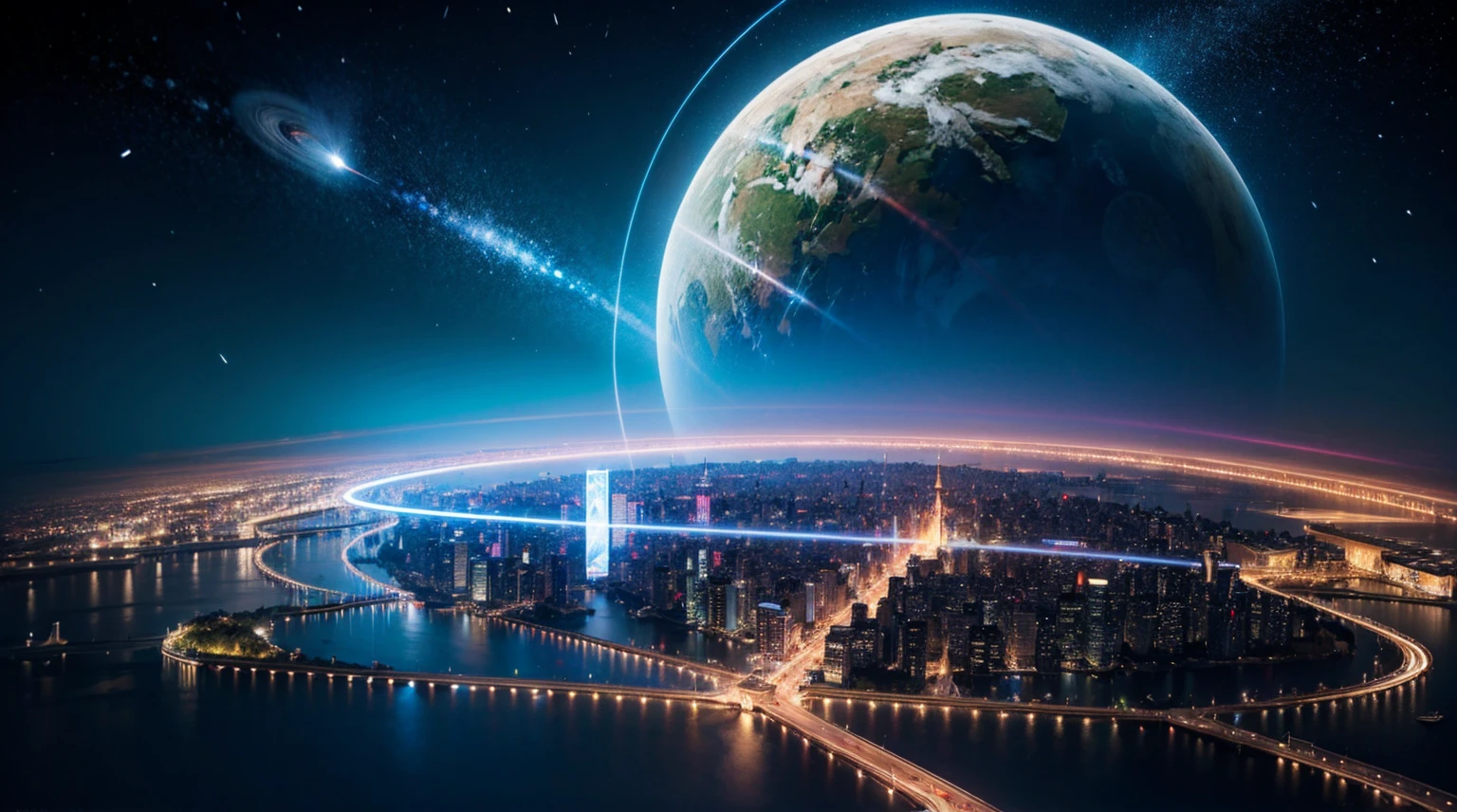 Future City, universe, technology, magic, reality,