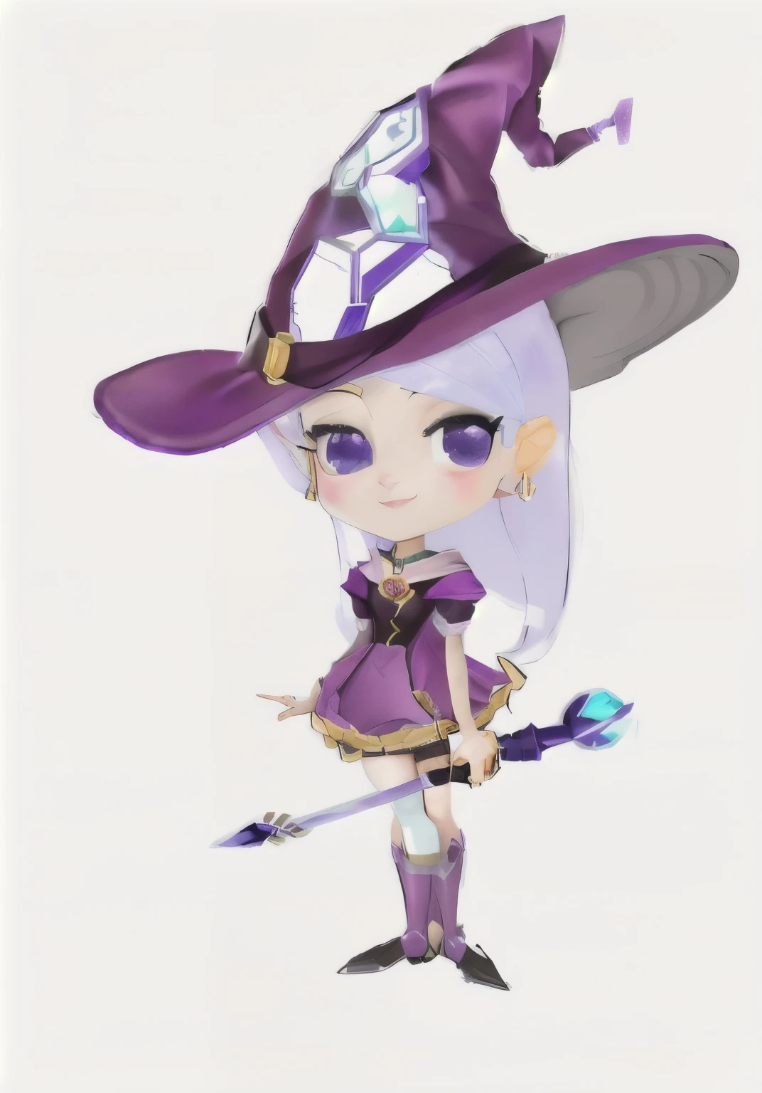 cartoon girl in a purple witch costume holding a wand and a purple hat, Half are supplicants,Half is Megumi, witch girl, pretty witch, female Mage!, bright witch, Mage, A young witch, Ash, mechanized witch girl, witch, Maple Story Character Art, flirty anime witch casting magic, witch academia, witch, female Mage