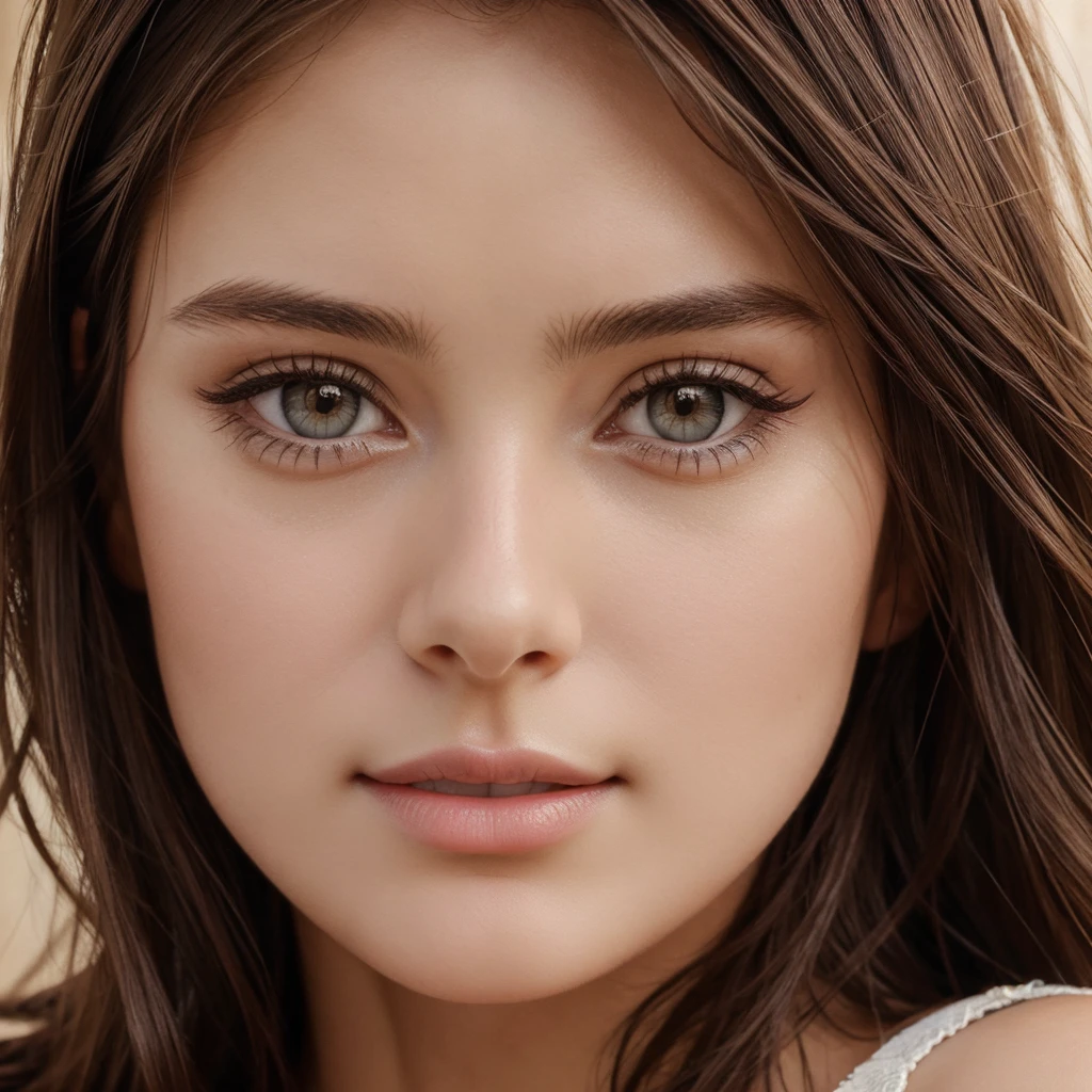 best quality, masterpiece, (realistic:1.2), 1 girl, brown hair, brown eyes,Front, detailed face, beautiful eyes