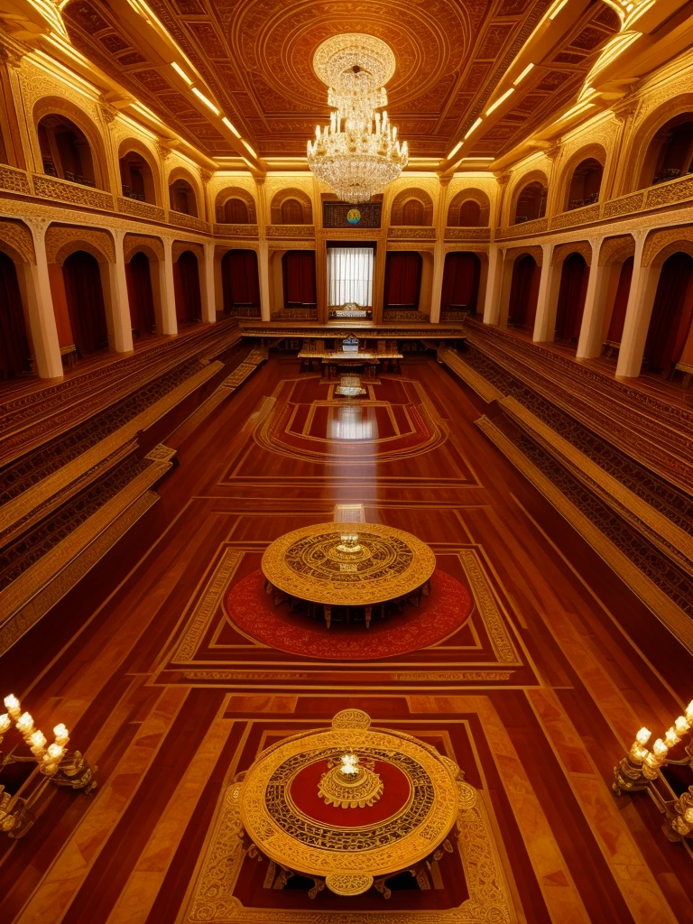   - **Great Hall**: center of the palace There was the throne of Emperor Yang Ming. Seating is surrounded by dining tables and meeting areas.