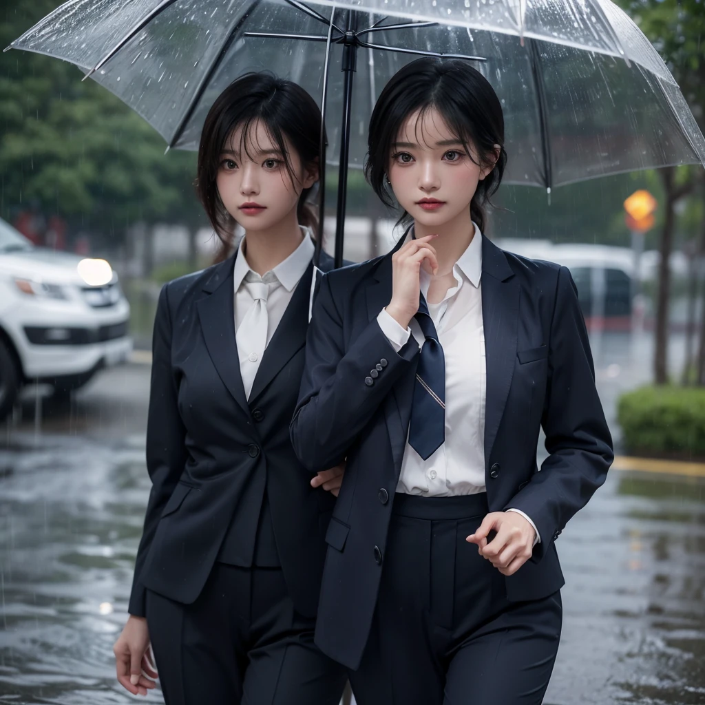 No umbrella、No umbrella、No umbrella、Beautiful woman getting wet in the rain、No umbrella美人、typhoon、No umbrellaで水に濡れる、Beautiful woman in the rain、雨で濡れたBeautyOL、Detailed face、Realistic、beautiful girl、Beauty、Office Lady Uniform、beauty、Beautiful woman、Narrow waist、Handsome woman、Tight pants look、suit、Sexy pose、タイトなsuitパンツ、雨で濡れたsuit、Wet shirt、See-through shirt、Shot in heavy rain、See-through underwear