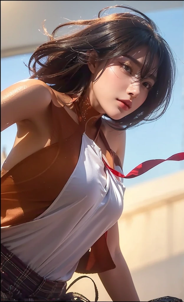 ((Best quality, 8k, Masterpiece : 1.3)), upper bod y, Sharp focus:1.2, Beautiful woman with perfe ct figure, Highly detailed facial and skin textur e, Detailed eyes, Double eyelids, Interior view, f erpect lighting, Glowing skin,