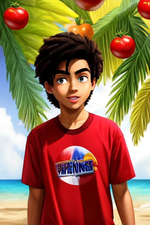 age man with tomato style clothes