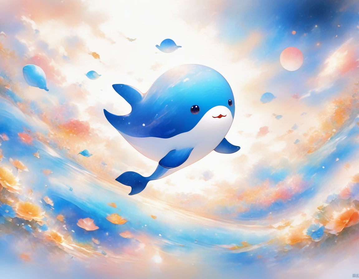 (Flying whales,In space), nebula(Artworks by Slawomir-Maniak), Lush Watercolor Palette Canvas/Acrylic Fiber, complex, Extreme details, Complex Key, ((Single shot)), ((best quality)), ((masterpiece)) , ( (Practical)), (Ideally), 8K, Impressionism: 0.2 Full HD wallpapers