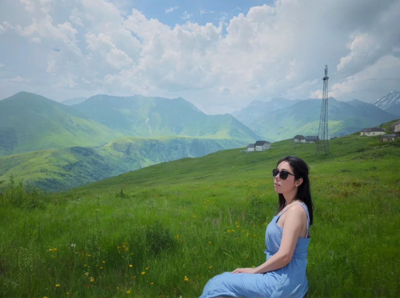 Art Art, do not change the background, make art out of a person