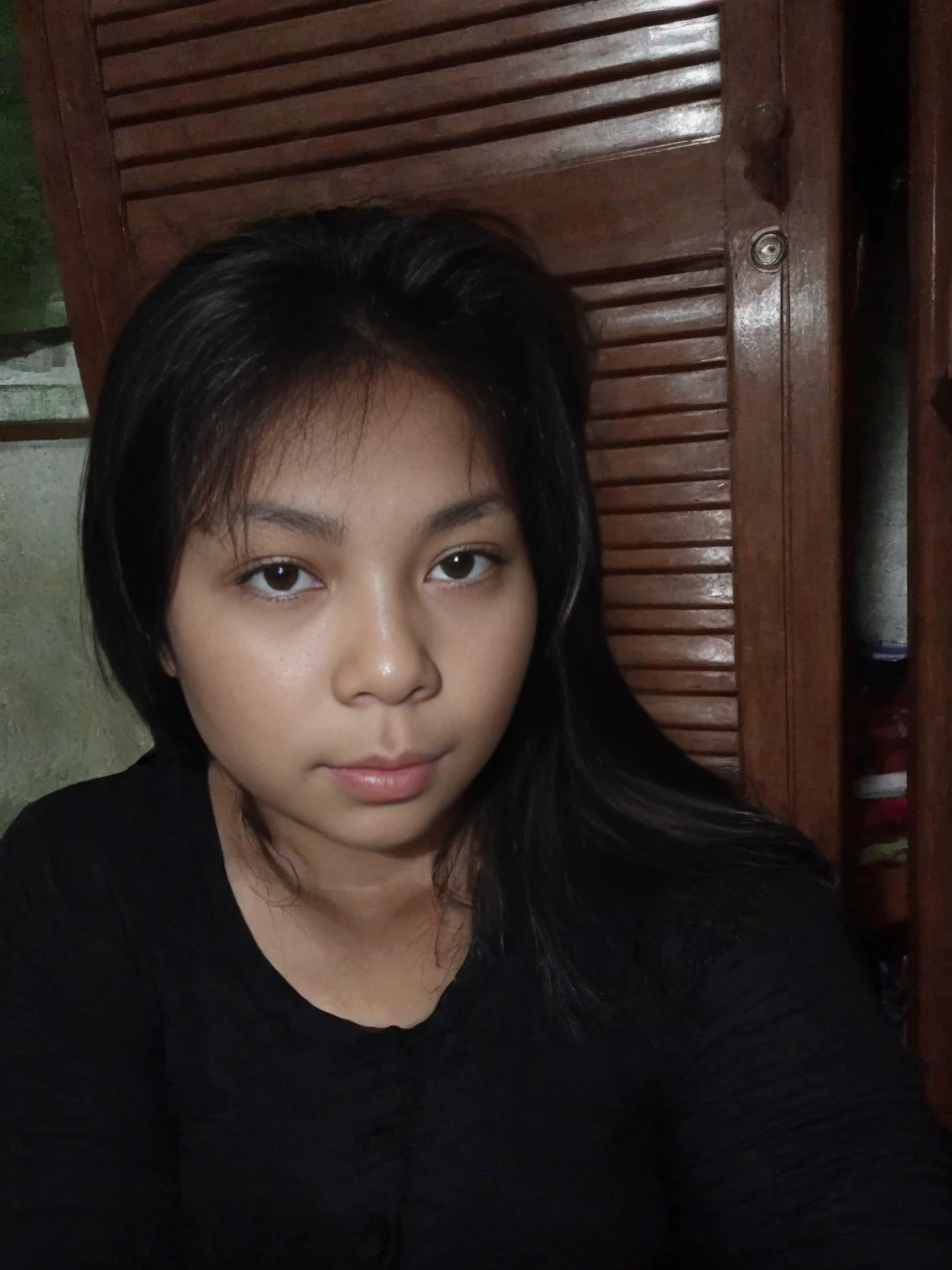  (Indonesian_high_school_uniform), detailed face, detailed eyes, thick huge breasts, detailed skin, looking at Viewer, clear light, (8k, RAW photo, best quality, masterpiece: 1.4), (realistic, realistic: 1.37), ultra-high resolution, photorealistic, high resolution, solo, wide muscular hips, realistic face, (detailed face), sexy pose, sitting on the edge of a table with legs out, black hair Color, (busty), clean armpit, six pack belly, large breasts, 19-years-old-girl, perfect thighs, muscular thighs, muscular arms, arms down, wearing sexy blue grey short skirt, wearing white closed-button tight shirt, asian goddess, long hair, perfect hairstyle, muscular belly, thick wide muscular hips, muscular arm, curvy body, tall body, smooth body, smooth legs, smooth skin, long shot view, low angle shot, medium distance from viewer, over head capture