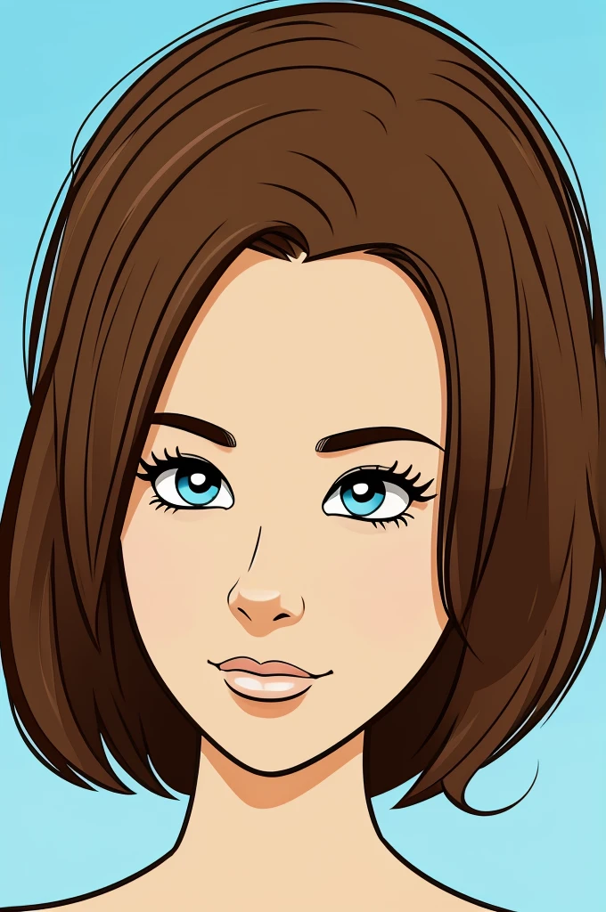 Beautiful woman thinking, cartoon style