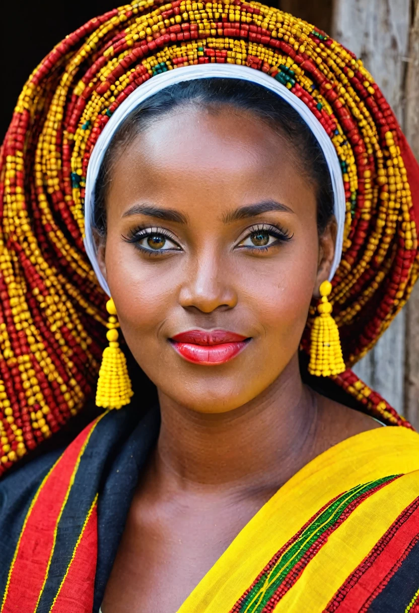 Ethiopian lady with traditional cloth
