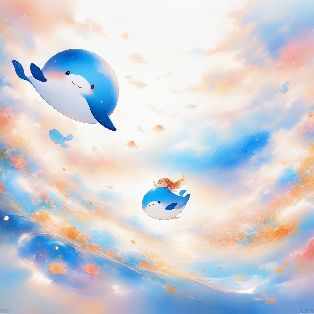 (Flying whales,In space), nebula(Artworks by Slawomir-Maniak), Lush Watercolor Palette Canvas/Acrylic Fiber, complex, Extreme details, Complex Key, ((Single shot)), ((best quality)), ((masterpiece)) , ( (Practical)), (Ideally), 8K, Impressionism: 0.2 Full HD wallpapers