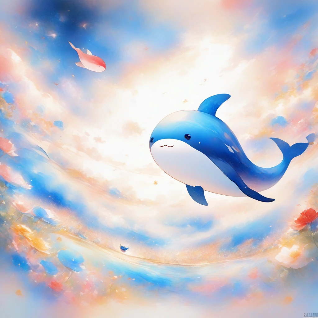 (Flying whales,In space), nebula(Artworks by Slawomir-Maniak), Lush Watercolor Palette Canvas/Acrylic Fiber, complex, Extreme details, Complex Key, ((Single shot)), ((best quality)), ((masterpiece)) , ( (Practical)), (Ideally), 8K, Impressionism: 0.2 Full HD wallpapers