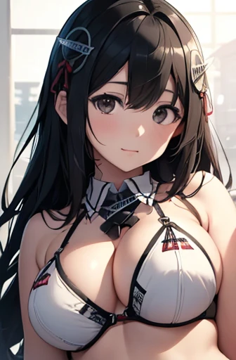 (((masterpiece))),(((High resolution)))、(((8k)))、(((Perfect Face)))、(((Haguro KanColle)))、20-year-old、(((Beautiful Face))), ((bikini)),  Plump, Top quality eyes, Detailed Texture, Looking at the camera, big , ((High resolutionの顔)),Big Breasts、Long black hair
