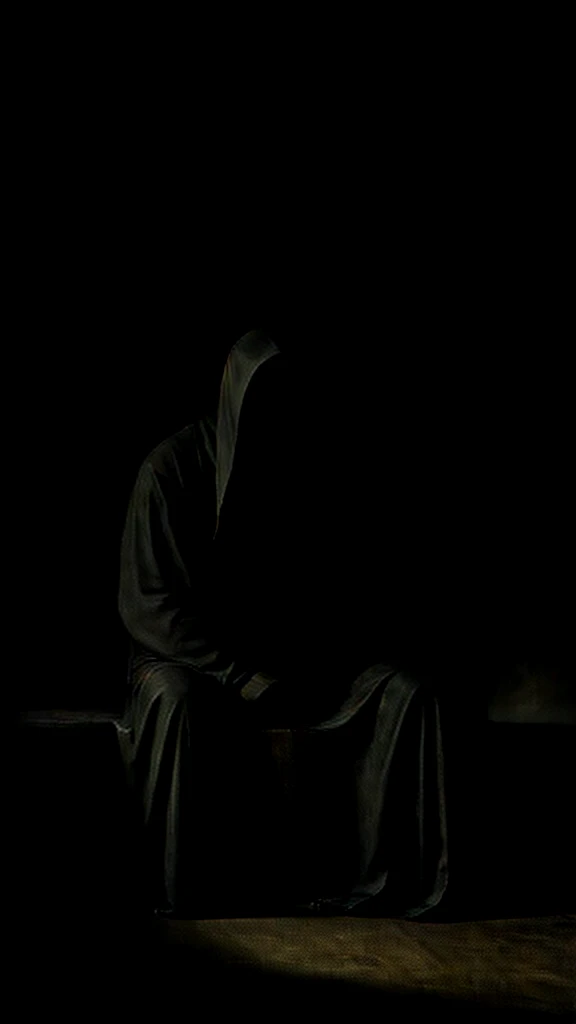 a depressed man, sad  man, melancholy expression, sitting alone, brooding expression, looking down, wearing dark clothes, moody lighting, desaturated colors, dramatic shadows, cinematic composition, digital painting, detailed facial features, intricate details, award-winning digital art, masterpiece, high quality, 8k, photorealistic