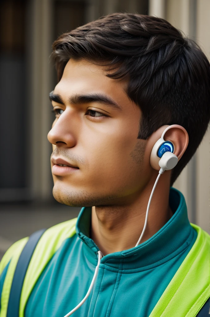 Boy with earphone