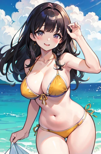 Ayaka Hizuki,bikini,   One girl, alone, masterpiece, Highest quality,A light smile,,Big Breasts