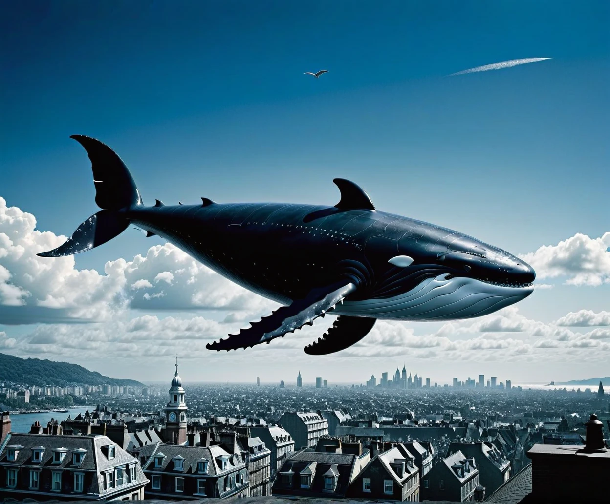 （0718）Today's challenge theme：Flying Whale/飞翔的鲸鱼/飛ぶクジラ