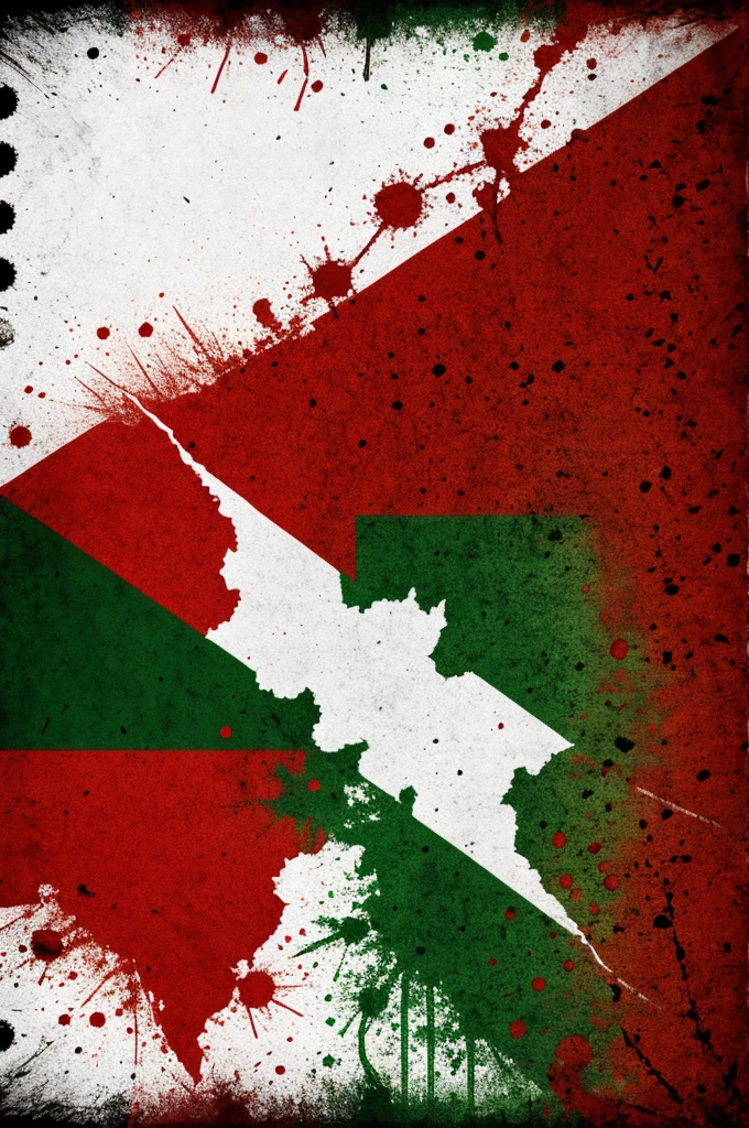 Bangladeshi flag mashup with blood 