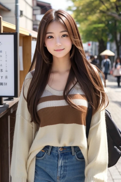 Japan、Women、university student、Beauty、Brown Hair、Long Hair