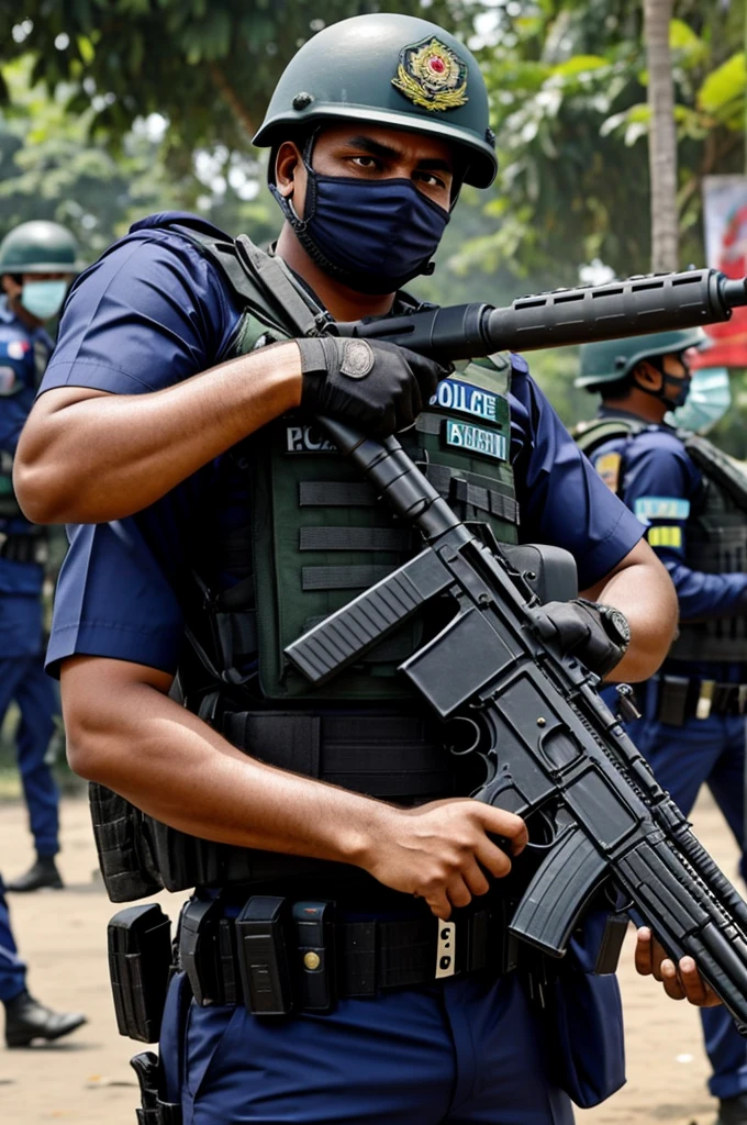 Bangladesh police, BGB aim arms on public