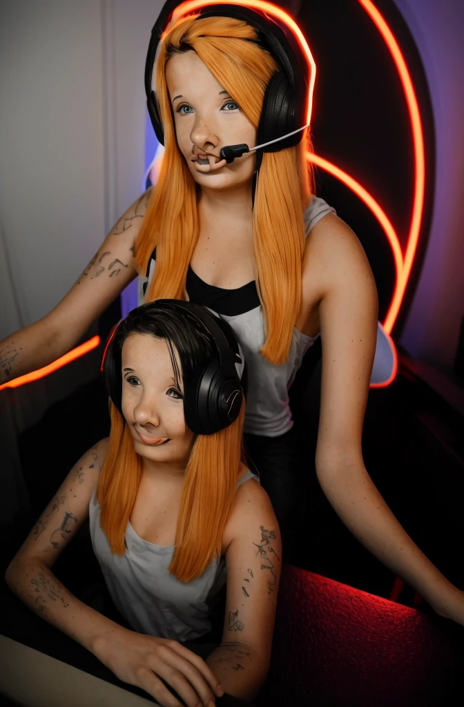 Fille blonde 22 ans jouant a des jeux video