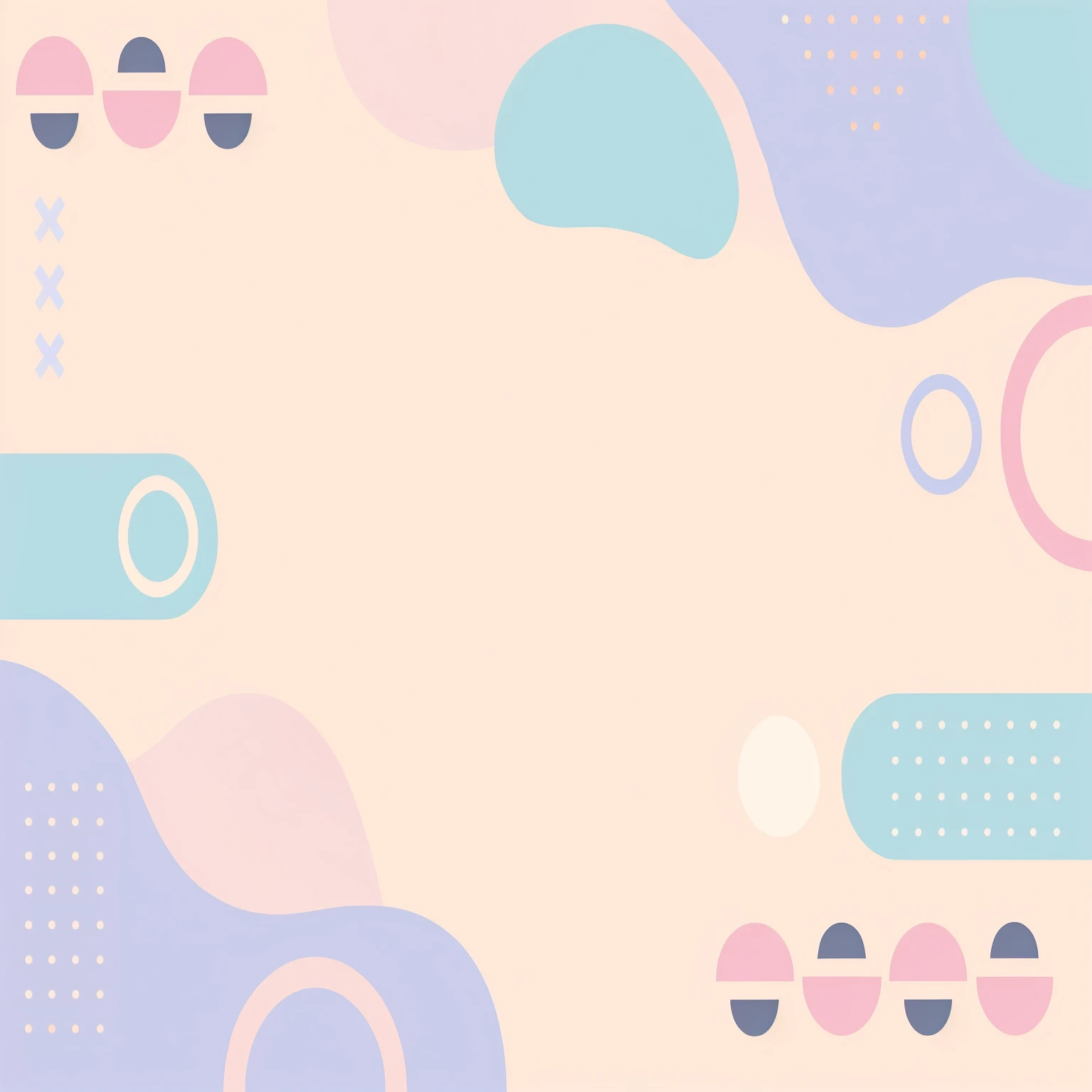 This is a colorful、Abstract background image with many shapes, Soft background, Soft background, Soft flat surreal design, Flat pastel colors, Pastel Simple Art, Earth and pastel colors, in a shapes background, Pastel color overlap, Simple background, Geometric shapes background, Soft background, The background is colorful, Soft texture, Flat background, Minimal Background, Simple background