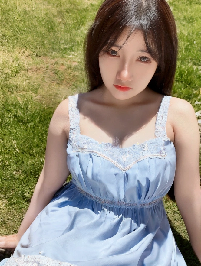 instagram photo, upscaled, ultra hd, ordinary photography, medium shot, 55mm, double eyelids, realistic a woman 20 year old, Notchika, wearing summer dress