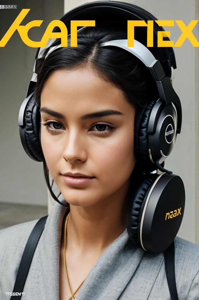 Make a magazine cover for my headphone brand name Beatix