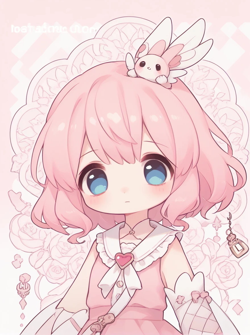 Anime girl with pink hair and blue eyes in a pink dress, Ink animation , Cute girl anime visual, Anime style 4k, Official artwork with high detail, Detailed digital anime art, Best Anime 4K Konachan Wallpapers, Anime Art Wallpaper 4K, Anime Art Wallpaper 4K, Portrait of a magical girl, detailed key anime art