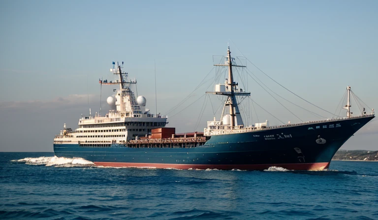 A ship in the sea，Go with the wind, sail calmly