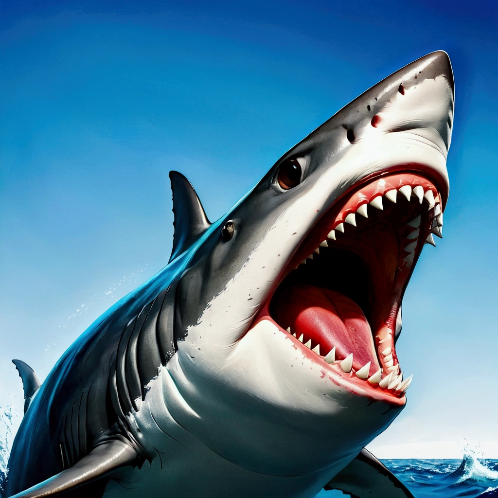 Great White Shark，Cartoon，Pixar