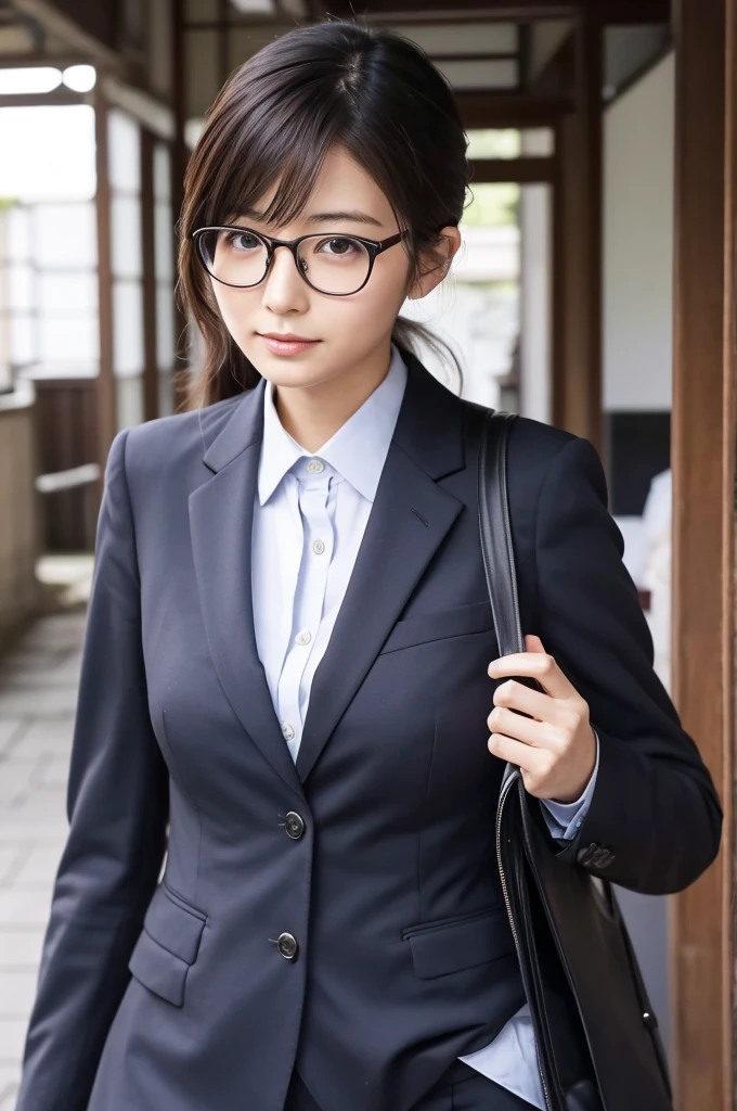 Japanese、A woman who can work、suit、Glasses、Hair Combing、Early 30s