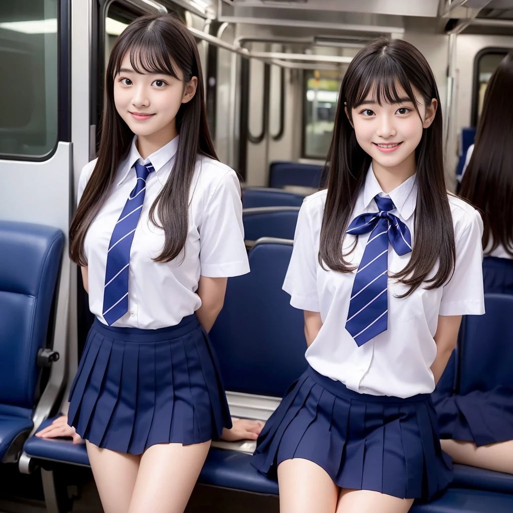 Center View、An Asian woman in a short skirt and bow tie is sitting on a train、Cute school girl、Japanese girls uniform、Sit with your legs apart、Wear Japan 、Japanese 、Surreal 、Dressed as a high school girl、Surreal 、Wear a uniform、Realistic school girl、Girl in uniform、Wear a uniform、 Pause、Whole Body Ezbian、Nice skin、Glowing Skin、Nice thighs、Shining thighs、Shining Regaleg , Japanese High School 、Nogizaka Idol、Korean Idol、Tai Gu emphasized、One person、Ultra mini skirt、From the knee up、Photograph from below、