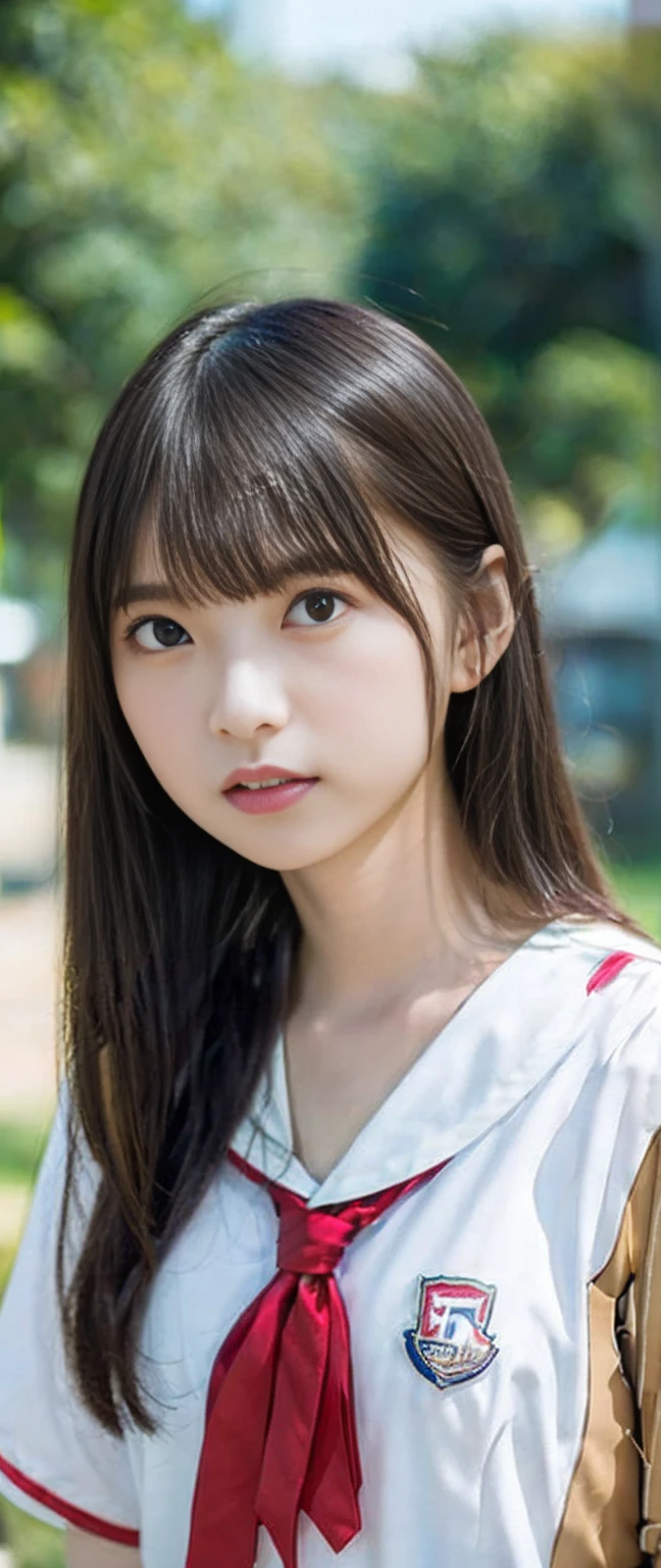 (masterpiece, Highest quality:1.2), 8k, 12 years old, 85mm, Official Art, RAW Photos, スーパースリムなスレンダーbeautiful girl, (Full nudity下Half Body,Short sleeveの白シャツ、Show me your ears、Naked girls photoshoot、Full nudity, Cute Face, close, Half Body, Biolace, Gardenia, beautiful girl, ,  Bind your neck with a rope, Thighs, Short sleeve, Standing on the station platform, Looking at the audience, No makeup, (A slightly troubled look), Face of embarrassment、Nervous pose、Film Grain, chromatic aberration, Sharp focus, Face Light, Bright lighting, 10 generations, Detailed face, Background blur, (Dark red tie:1.1)、((((((Two Girls))))))、((((((２人のFull nudity女子高生)))))