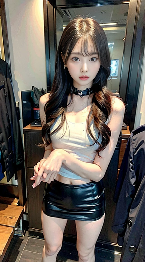 1 Girl, (Watch Viewer), (Bokeh: 1.1), Parted Lips, Expressionless, Realistic, Black Tight Mini Skirt,
business suit, OL, thin thighs, small buttocks, beautiful legs, delicate, Japan fashion model, thin face,
Best quality, (photorealistic: 1.4), ultra high resolution, big mini skirt, black suit and tie woman, suit girl, suit girl, strict business suit wearing, business suit wearing, business suit wearing, black business suit wearing, Japan woman fashion model, black business suit wearing, fashion suit wearing black suit wearing black noble suit, Business suit wearing, black slim clothes, woman posing for photo, beautiful Japan girl face, asian beautiful face, young cute one asian face, beautiful asian girl, girl cute little face, beautiful young korean woman, Japan facial features, young adorable korean face, gorgeous young korean woman, young asian girl, beautiful korean woman, Beautiful asian young woman, standing facing forward, composition visible from above knees to head, knees visible, camera gaze, standing, full body shot, hyperrealistic, front shot full body, bare feet, (face only LoRA applied, bare feet)