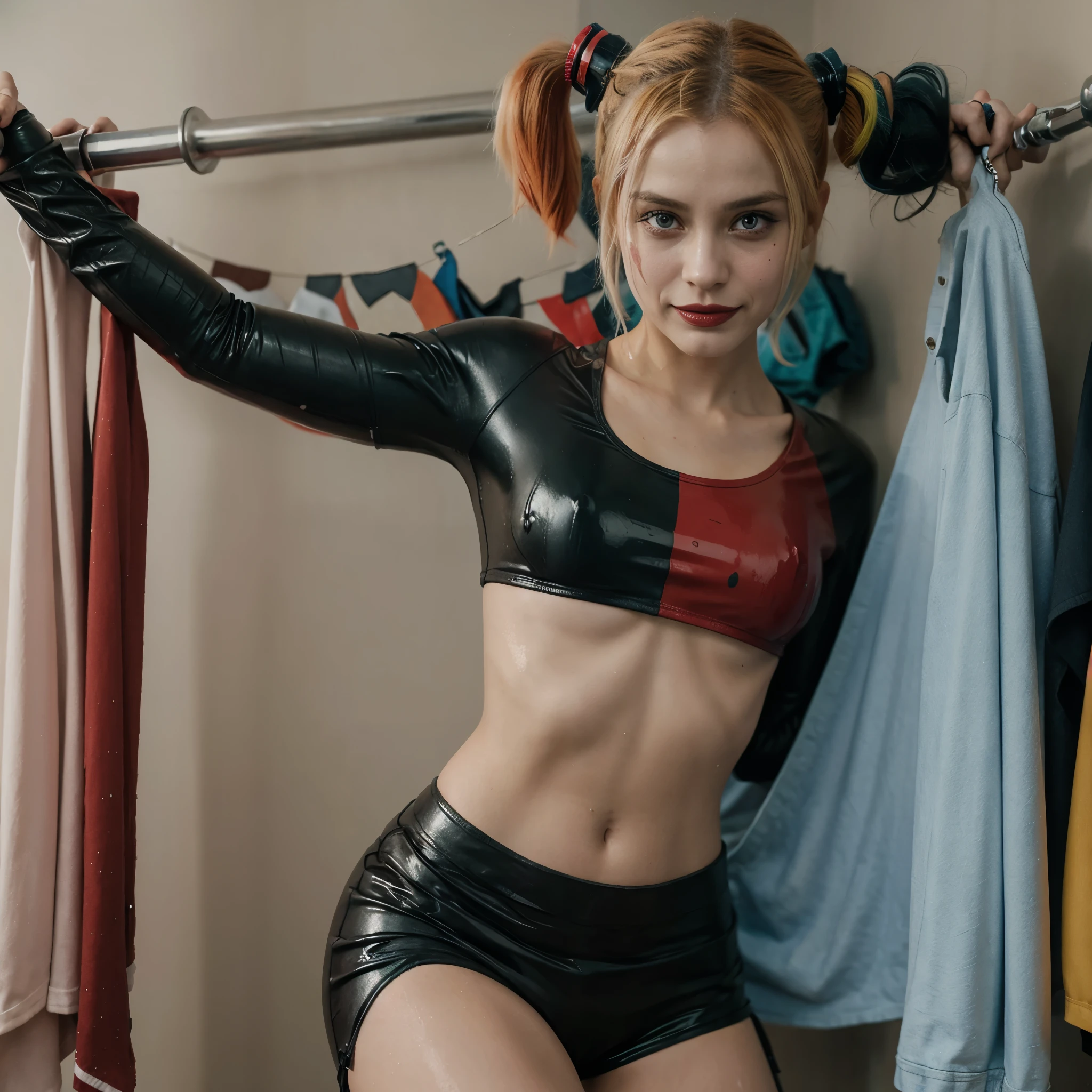 Harley quinn wet clothes
