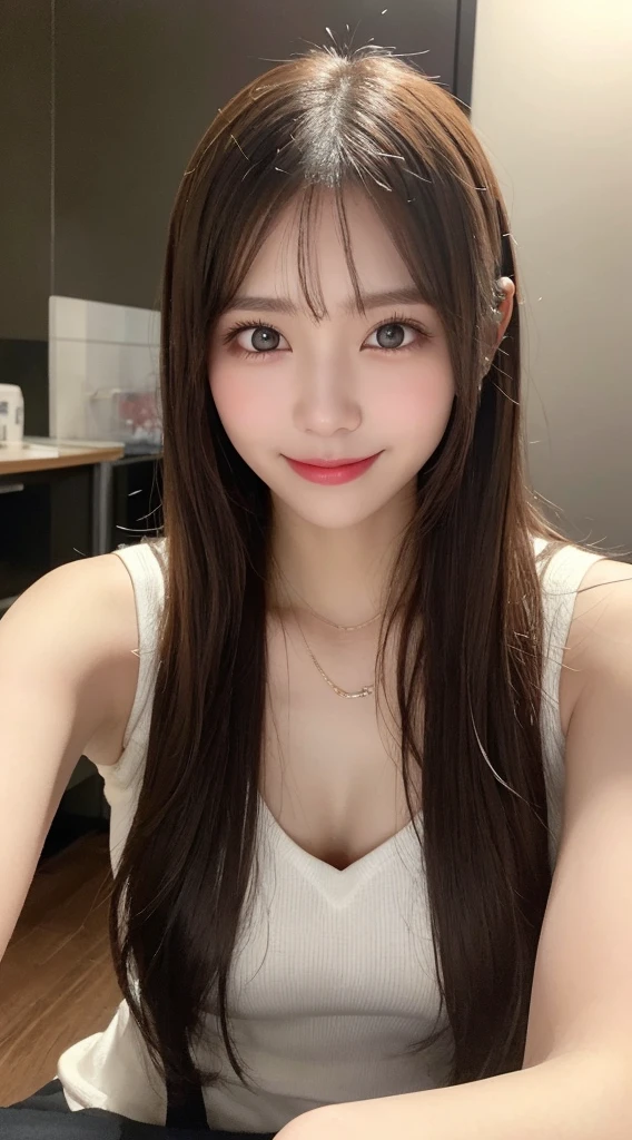 Tabletop, Highest quality, shape, Very detailed, finely, High resolution, 8k wallpaper, 完璧なダイナミックな構shape, Beautiful and detailed,ランダムなcute髪,,Natural color lip, Bold sexy pose,smile、20-year-old girl、cute、Looking into the camera,Always blur the background,Perfect and beautiful face,Slim face and figure,Big eyes、Putting on gal makeup,Small face,Shooting from below、smile,Blurred Background,Elegant feminine face、Cyberpunk Fashion、smile、Real Photo、Raw photo、Real human skin,finely描かれた肌:1,4、Normal anatomy
