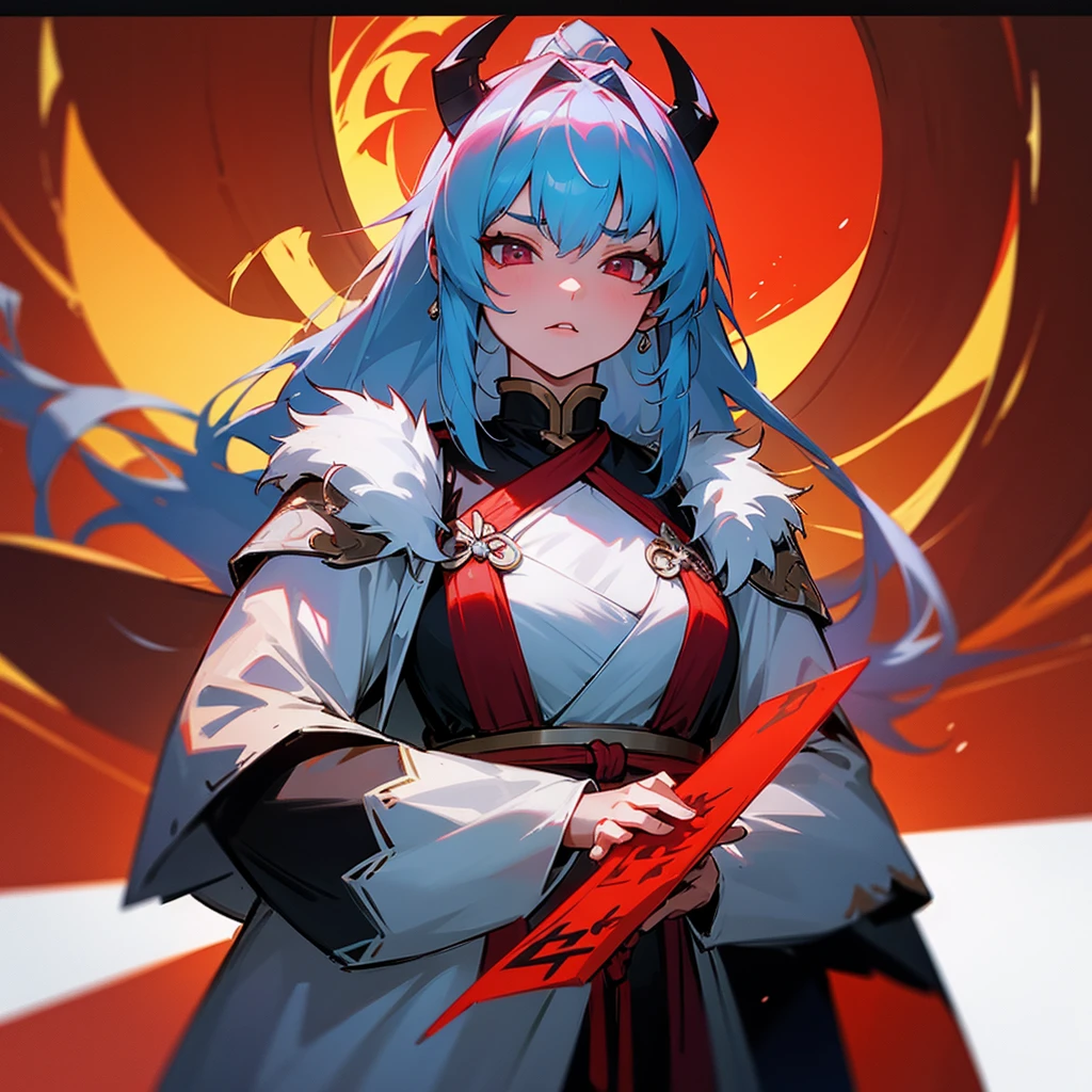 1 beautiful genghis khan lady, , demon slayer, 8k, hd, unreal engine, 
