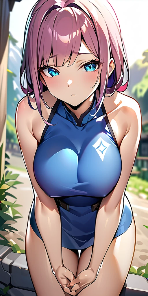 ((Highest quality、masterpiece、anime style、best quality、high resolution、8k、detailed、ultra-detailed:1.3))、Long legs、Sharp focus:1.2, Beautiful woman with perfect figure:1.4、(Smiling:1.2), double eyelid、30-year-old female、Sexy pose、((((Close your mouth、One Woman、Monk、The background is a different world、Outdoor:1.5))))、(((((Hands on the side of the body)))))、High resolution, solo, Highest quality,