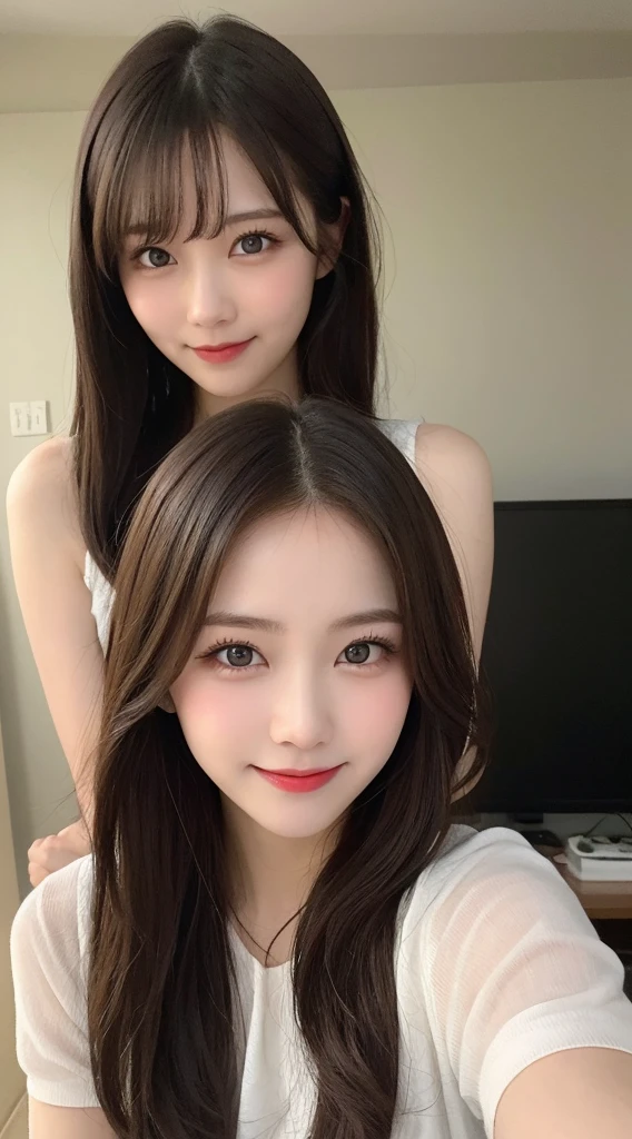 Tabletop, Highest quality, shape, Very detailed, finely, High resolution, 8k wallpaper, 完璧なダイナミックな構shape, Beautiful and detailed,ランダムなcute髪,,Natural color lip, Bold sexy pose,smile、20-year-old girl、cute、Looking into the camera,Always blur the background,Perfect and beautiful face,Slim face and figure,Big eyes、Putting on gal makeup,Small face,Shooting from below、smile,Blurred Background,Elegant feminine face、Cyberpunk Fashion、smile、Real Photo、Raw photo、Real human skin,finely描かれた肌:1,4、Normal anatomy