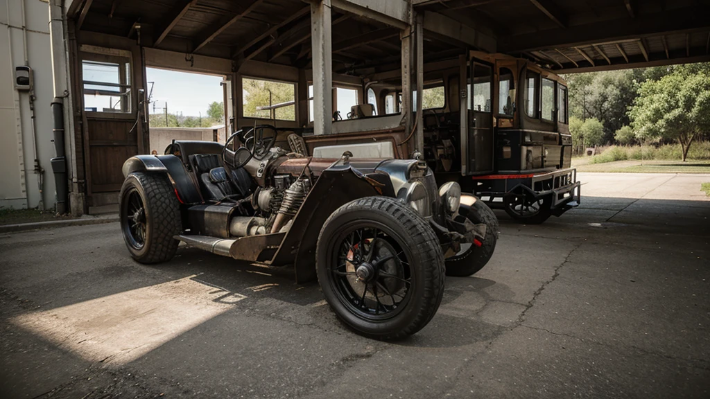 Engine, center gear, front mechanism, straight.