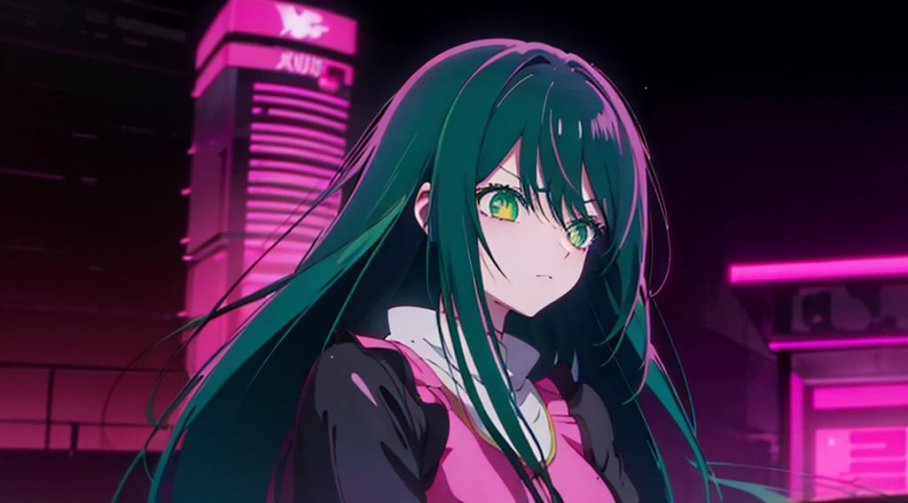 Anime girl with green eyes and neon hair in black and pink outfit, Bad guy anime 8k, Anime style 4k, Anime Cyberpunk Art, Best Anime 4K Konachan Wallpapers, Anime Wallpaper 4K, Anime Wallpaper 4K, anime art wallpaper 8 k, Anime Art Wallpaper 4K, Anime Art Wallpaper 4K, 4k anime wallpaper