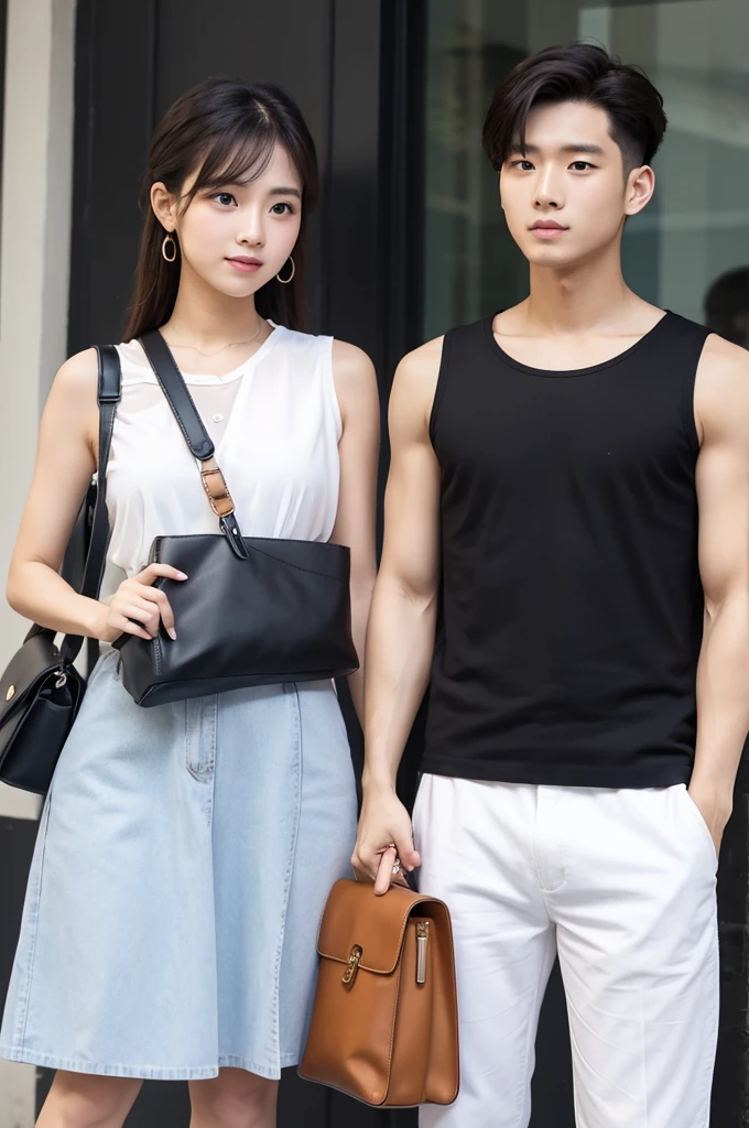 Top quality sleeveless couple bag 